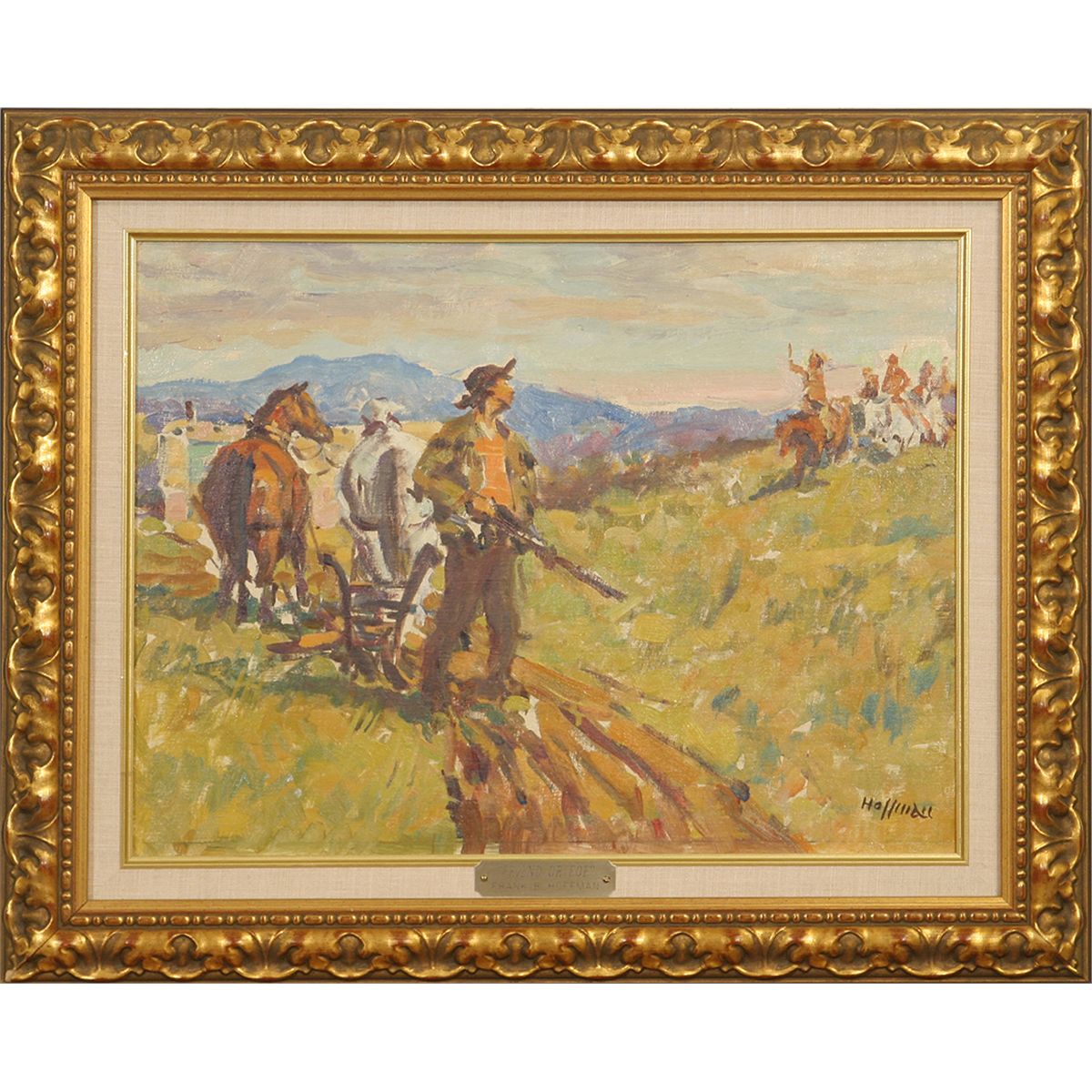 Frank Hoffman Oil On Board