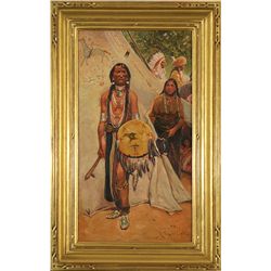 Kathryn Leighton, oil on board