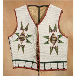 Sioux Pictorial Beaded Vest, 1876