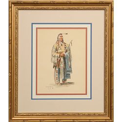 Lone Wolf, watercolor and ink