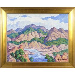 Birger Sandzen, oil on board