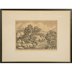 Birger Sandzen, lithograph