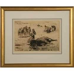 Edward Borein, etching