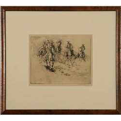 Edward Borein, etching and book