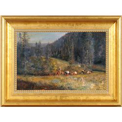 William Standing, oil on board