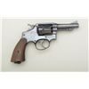 Image 2 : Smith & Wesson hand ejector 5 screw revolver,  .38 S&W cal., barrel cut down to 3-1/2”  re-blued fin