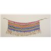 Image 1 : Beaded ceremonial dress collar with cowry  shell dangles, approx. 24” long and approx.  10” wide in 