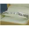 Image 2 : Exquisite 14 karat white gold ladies diamond  bracelet fine set with over 184 round and  baguette cu