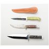 Image 2 : Lot of 4 misc. knives including a Western  curved blade, a Benson 320 custom knife, a  Western Boy S