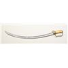 Image 2 : Early 19th century style sabre with checkered  ivory grip, gilt over brass guard showing  dolphin wi