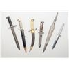 Image 2 : Lot of 6 misc. knives including a cut down  Krag bayonet, a steel dagger, a cut down U.S.  bayonet f