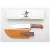 Image 2 : Large Winchester Model 94 Commemorative Bowie  knife with modern beaded leather sheath,  both in ove