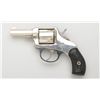 Image 2 : H & R “The American” DA revolver, .38 cal.,  2-1/2” octagon barrel, nickel finish, black  gutta-perc