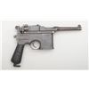 Image 1 : German broomhandle Mauser semi-auto pistol,  7.63mm cal., 4” barrel, import-marked, brown  finish, s