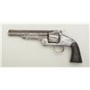 Image 1 : Smith & Wesson First Model American top break  revolver, .44 cal., 6” barrel, wood grips,  #1809. Th