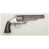 Image 2 : Smith & Wesson First Model American top break  revolver, .44 cal., 6” barrel, wood grips,  #1809. Th