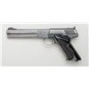 Image 2 : Colt Match Target semi-auto pistol, .22LR  cal., 6" barrel, blue finish, checkered thumb  rest black