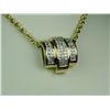 Image 2 : Very high quality 14 karat yellow gold ladies  custom made necklace invisible set with 72  princess 