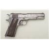 Image 1 : Colt U.S. Property Model 1911 semi-auto  pistol, .45 cal., 5” barrel, checkered wood  grips, no maga