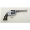 Image 1 : Colt Army Special DA revolver, .38 cal., 6”  barrel, blue finish, checkered hard rubber  grips, #485