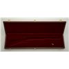 Image 1 : Wooden display case for a lever action  carbine with padded maroon velour lining  showing excellent 