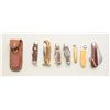 Image 1 : Lot of eight misc. pocket knives including  two Colonial combination knife, spoon and  fork; a Boker