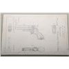 Image 1 : E.T. Starr four barrel derringer Patent  drawing on linen with diagram of the gun’s  construction, a