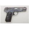 Image 1 : Colt Model 1903 semi-auto pistol, .32 cal.,  3-3/4” barrel, blue finish, checkered early  Colt hard 