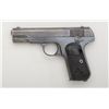 Image 2 : Colt Model 1903 semi-auto pistol, .32 cal.,  3-3/4” barrel, blue finish, checkered early  Colt hard 