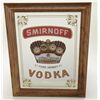 Image 1 : Nicely-made large oak framed Smirnoff Vodka  bar mirror, approx. 24” x 18” in overall fine  conditio