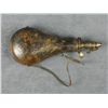 Image 1 : Large brass powder flask with elongated  charger approx. 11” overall by Am. Flask &  Cap. Co. showin