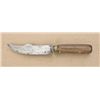 Image 2 : Small belt knife by Hayes Brothers. Approx.  9” overall with 4-3/4” blade. Very thin and  unusual sh