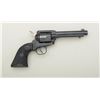Image 1 : German-made copy of a Colt SAA revolver,  .22LR cal., 4-3/4” barrel, blue finish,  checkered black h