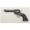 Image 2 : German-made copy of a Colt SAA revolver,  .22LR cal., 4-3/4” barrel, blue finish,  checkered black h