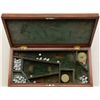 Image 1 : Nicely made modern green material-lined wood  presentation case for a Colt Model 1860 Army  percussi