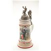 Image 1 : German Imperial military stein approx. 12” in  height, beautifully painted porcelain body  showing m