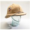 Image 2 : German WW II era tropical helmet in overall  good condition with tan canvas cover, some  deteriorati