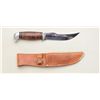 Image 1 : Case XX belt knife in Case XX leather sheath  approx. approx. 9” overall with an approx. 5”  blade, 