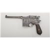 Image 2 : German Mauser broomhandle semi-auto pistol,  import-marked, brown patina finish, smooth  wood grips,