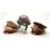 Image 1 : Bonanza lot of eight U.S. Officer’s caps, WW  II and later and a leather aviator’s cap  including th