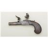 Image 2 : Single shot flintlock folding trigger  derringer.45 cal., box lock, unmarked maker,  2’ cannon barre