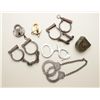 Image 1 : Collector’s lot of handcuffs and locks  including 3 railroad locks with keys, two  brass and the oth