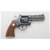 Image 2 : Colt Python DA revolver, .357 Magnum cal., 4”  ventilated rib barrel, blue finish,  checkered wood m