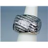 Image 2 : Stunning 10 karat white gold ladies ring  channel set with 4.00-5.00 carats in H-I  color baguette c