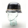 Image 2 : Nazi era Luftwaffe Air Warden's type helmet  with liner and decals (2), also painted  stripe.  Good 
