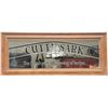 Image 1 : Large oak framed bar mirror advertising Cutty  Sark scotch in overall fine condition  approx. 9-1/2”