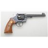 Image 2 : Colt Officer’s Model Heavy Barrel DA  revolver, .38 cal., 6” barrel, blue finish,  smooth wood medal