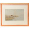 Image 1 : Single matted and beautifully framed color  chromo litho by A. B Frost of a hunter  shooting ducks f