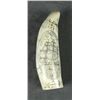 Image 1 : Modern copy of a scrimshaw whale’s tooth,  made of a type of composite material to look  like a toot