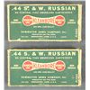 Image 1 : Lot of two collector’s ammo boxes of .44 S&W  Russian cartridges by Remington, UMC in the  “dogbone”